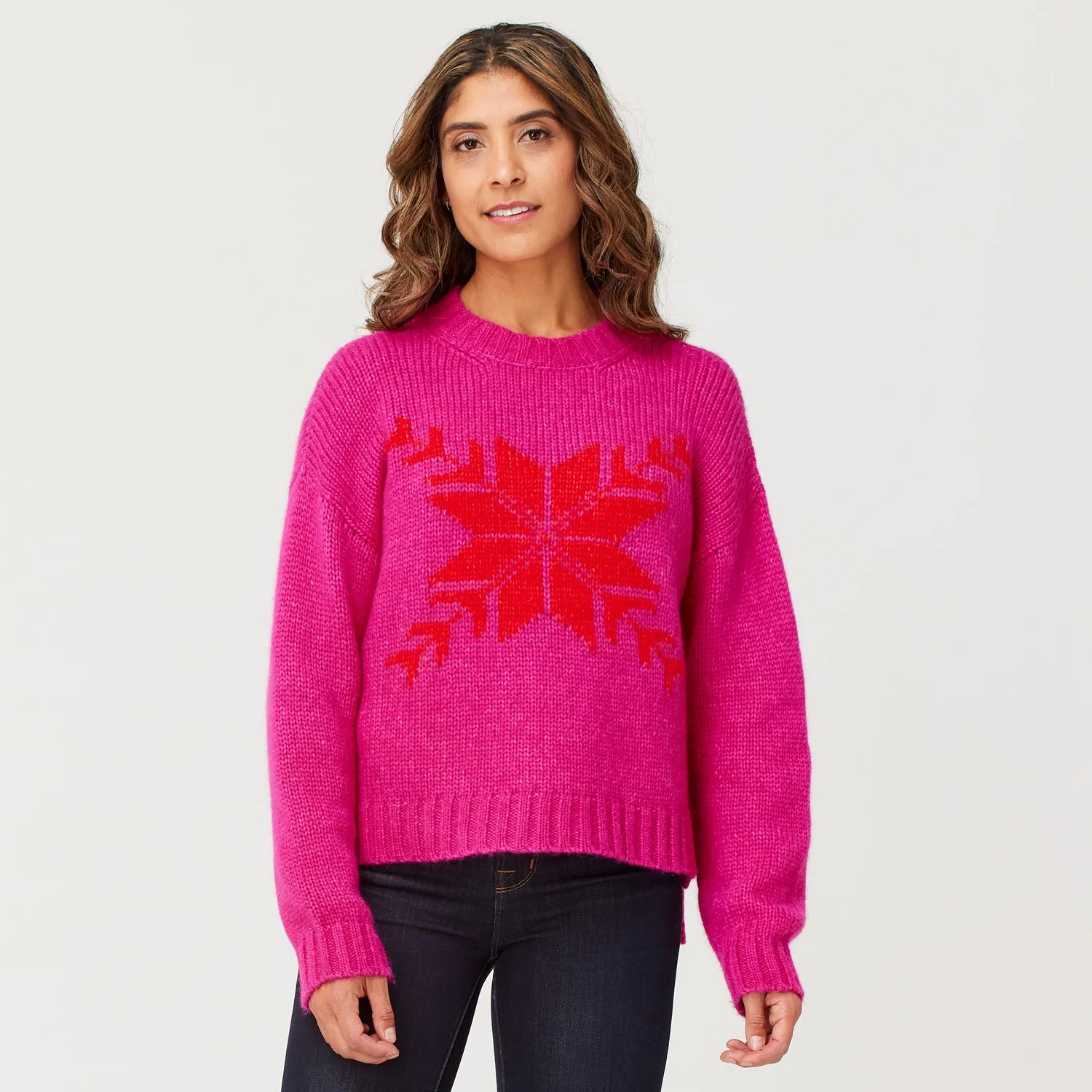 Snowflake Baby Alpaca Sweater
