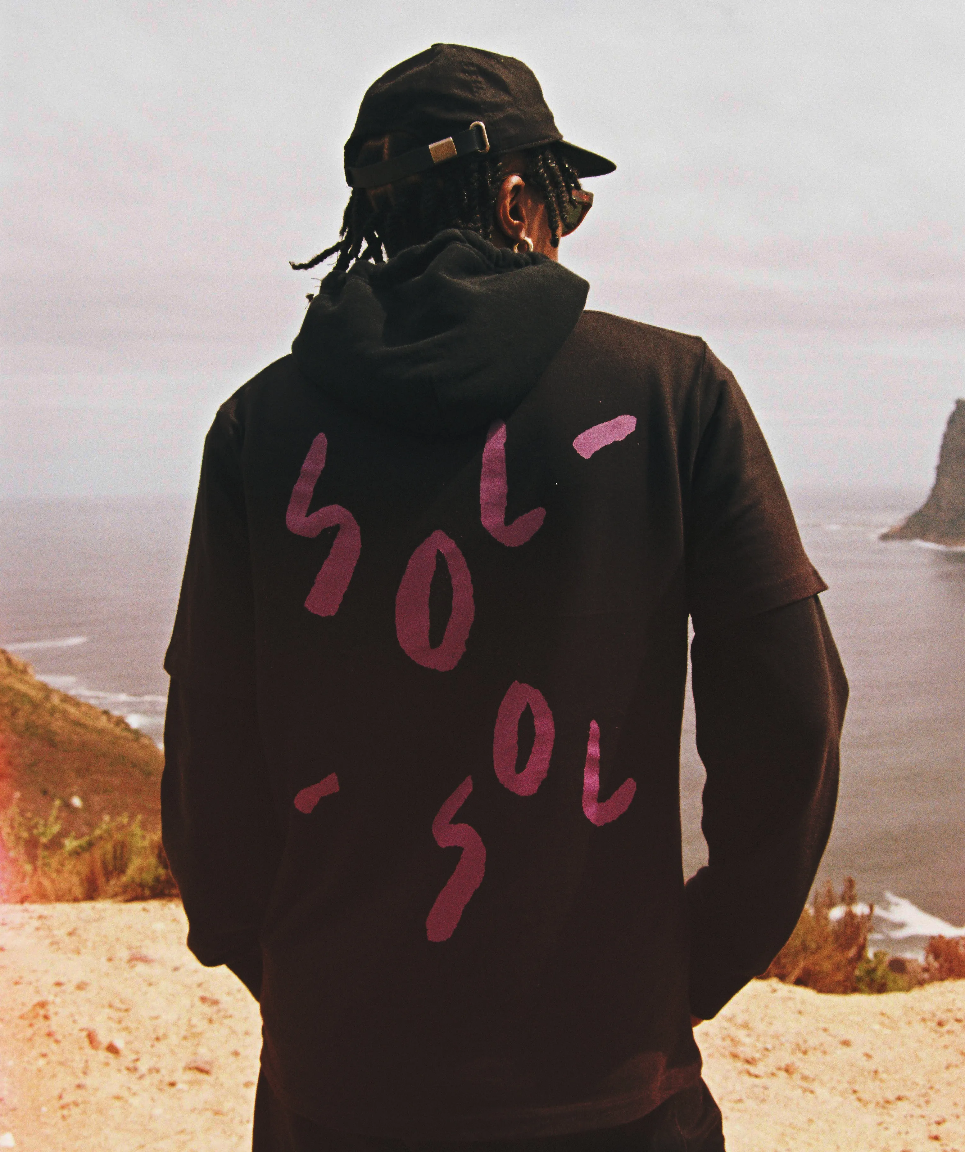 Sol Sol - Jumbled Logo T-Shirt - Black/Purple
