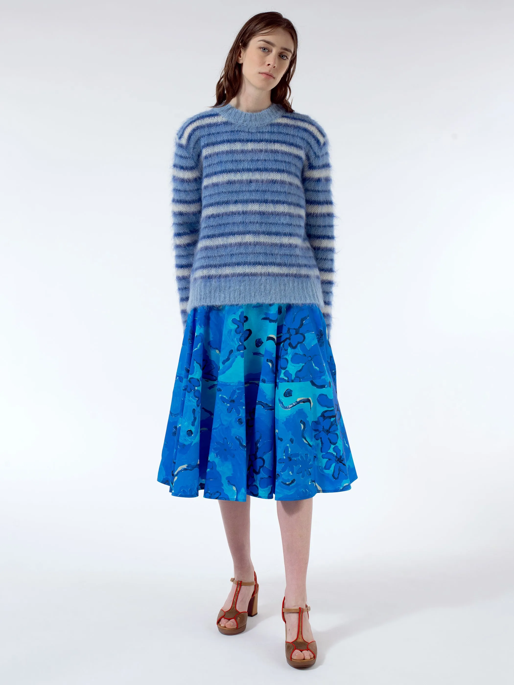 Striped Mohair And Wool Sweater