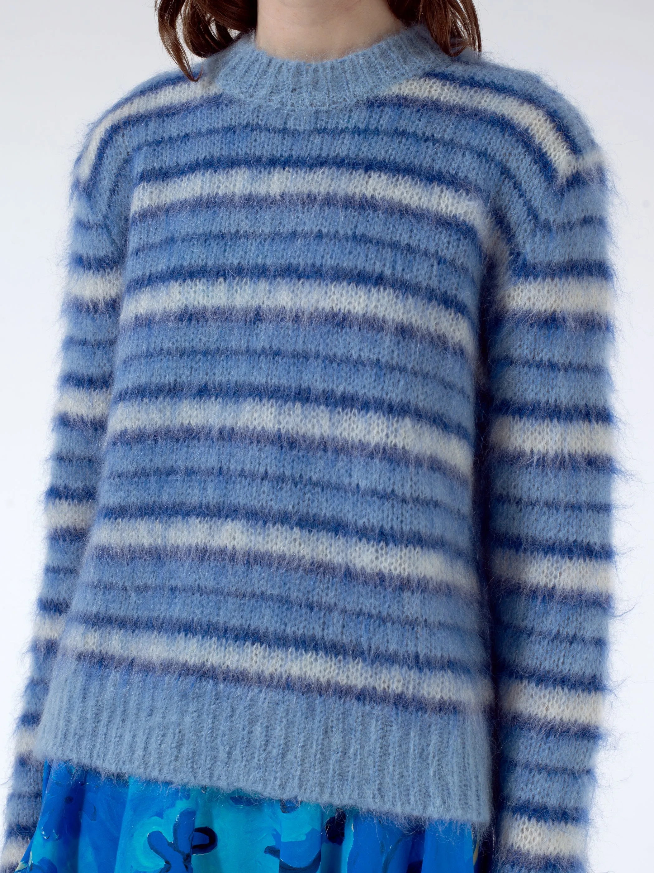 Striped Mohair And Wool Sweater