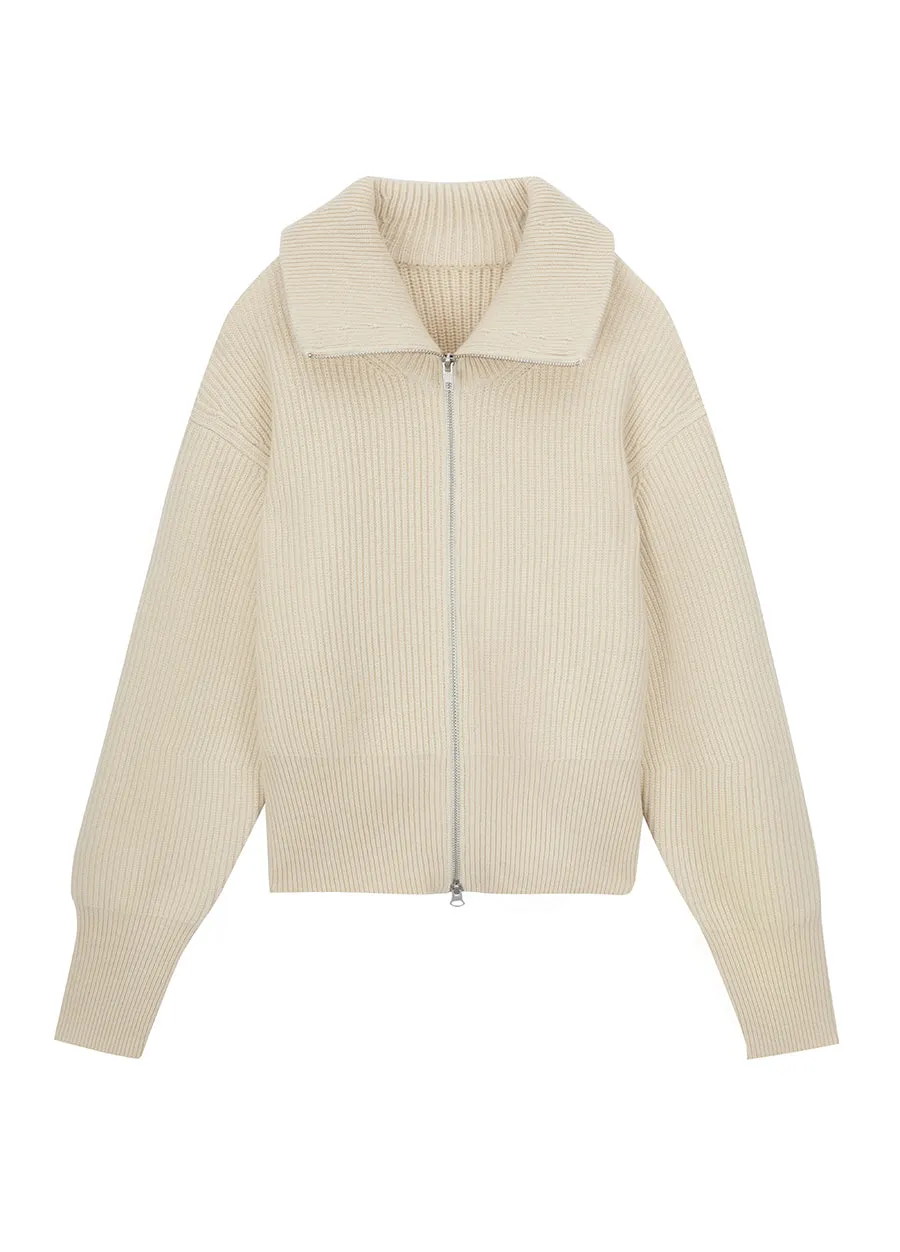 Sweater / JNBY Cropped Wool Cardigan