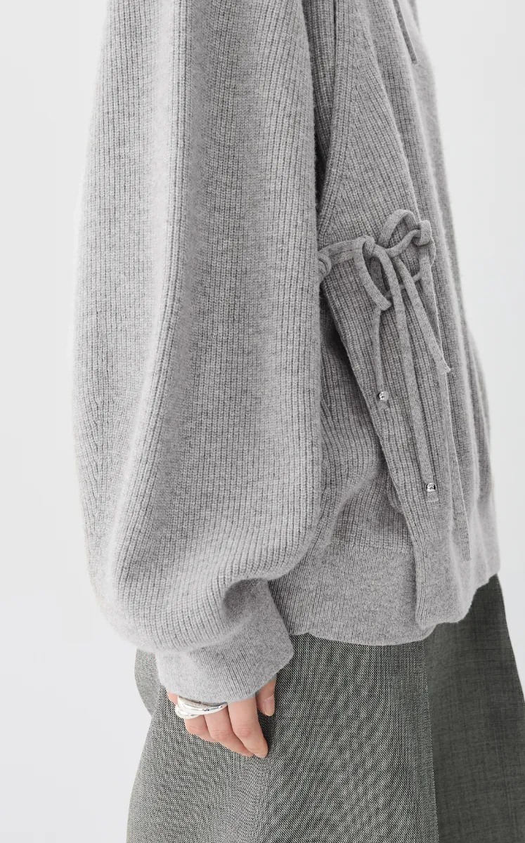 Sweater / JNBY Raglan-Sleeve Cardigan with Chinese Button Closure