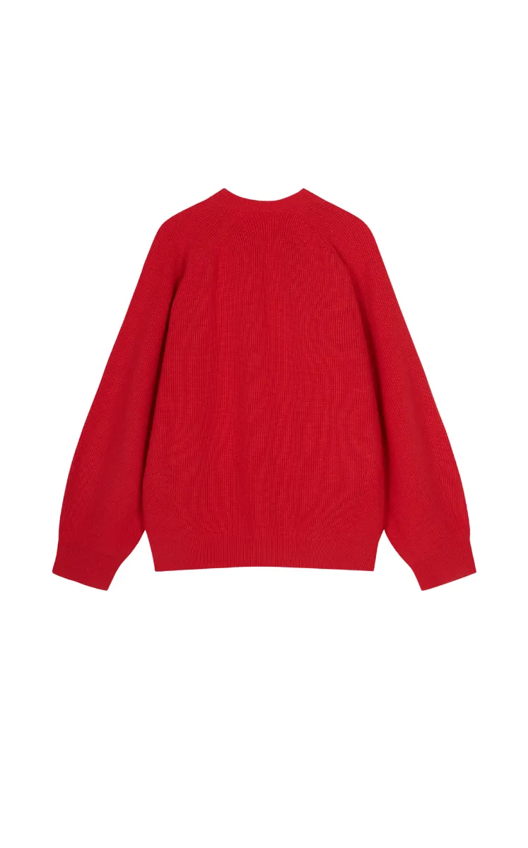 Sweater / JNBY Raglan-Sleeve Cardigan with Chinese Button Closure