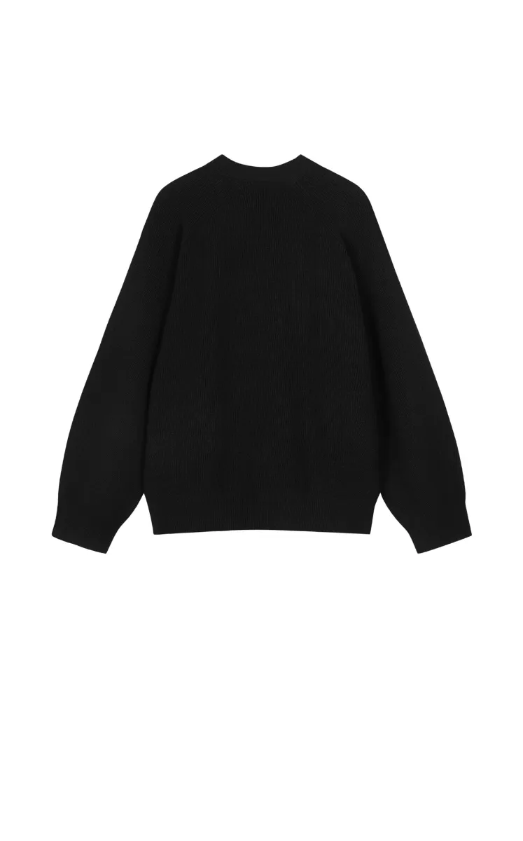 Sweater / JNBY Raglan-Sleeve Cardigan with Chinese Button Closure