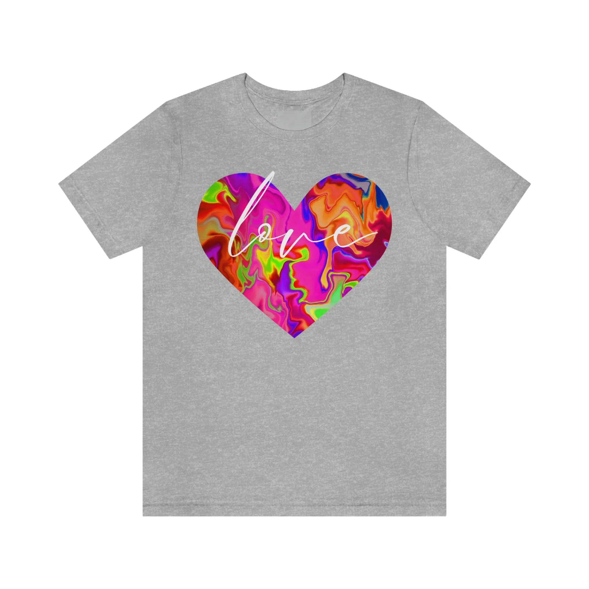 Swirl Heart Script Love Short Sleeve T-Shirt