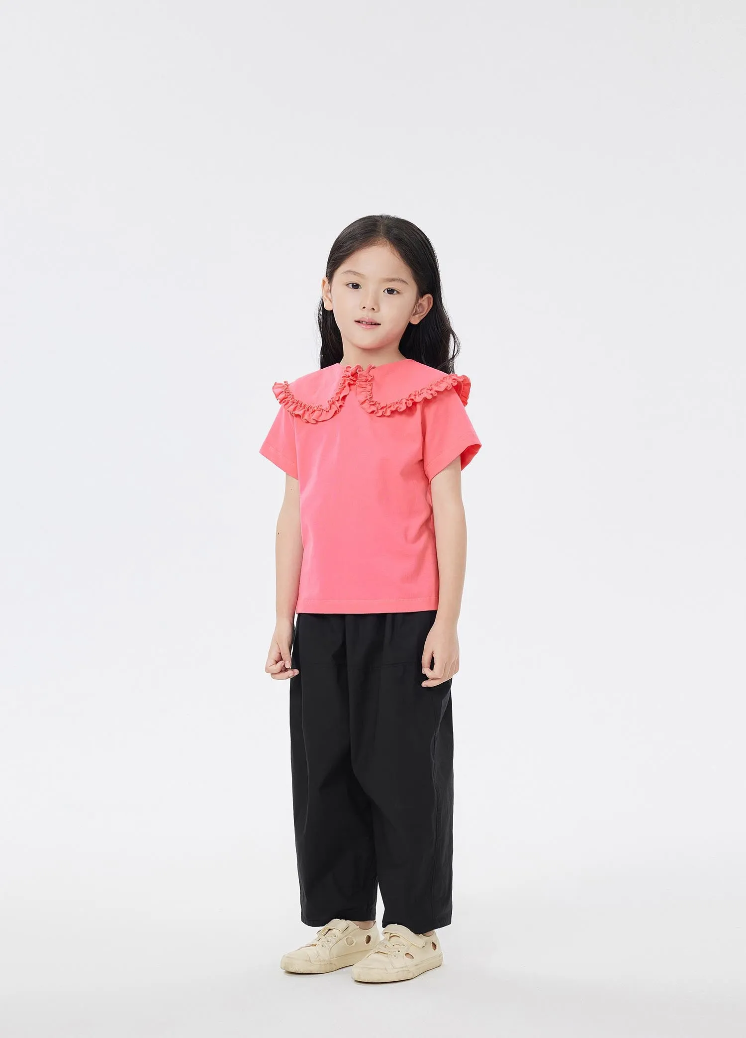 T-Shirt / jnby by JNBY Laced Collar Short Sleeve T-Shirt