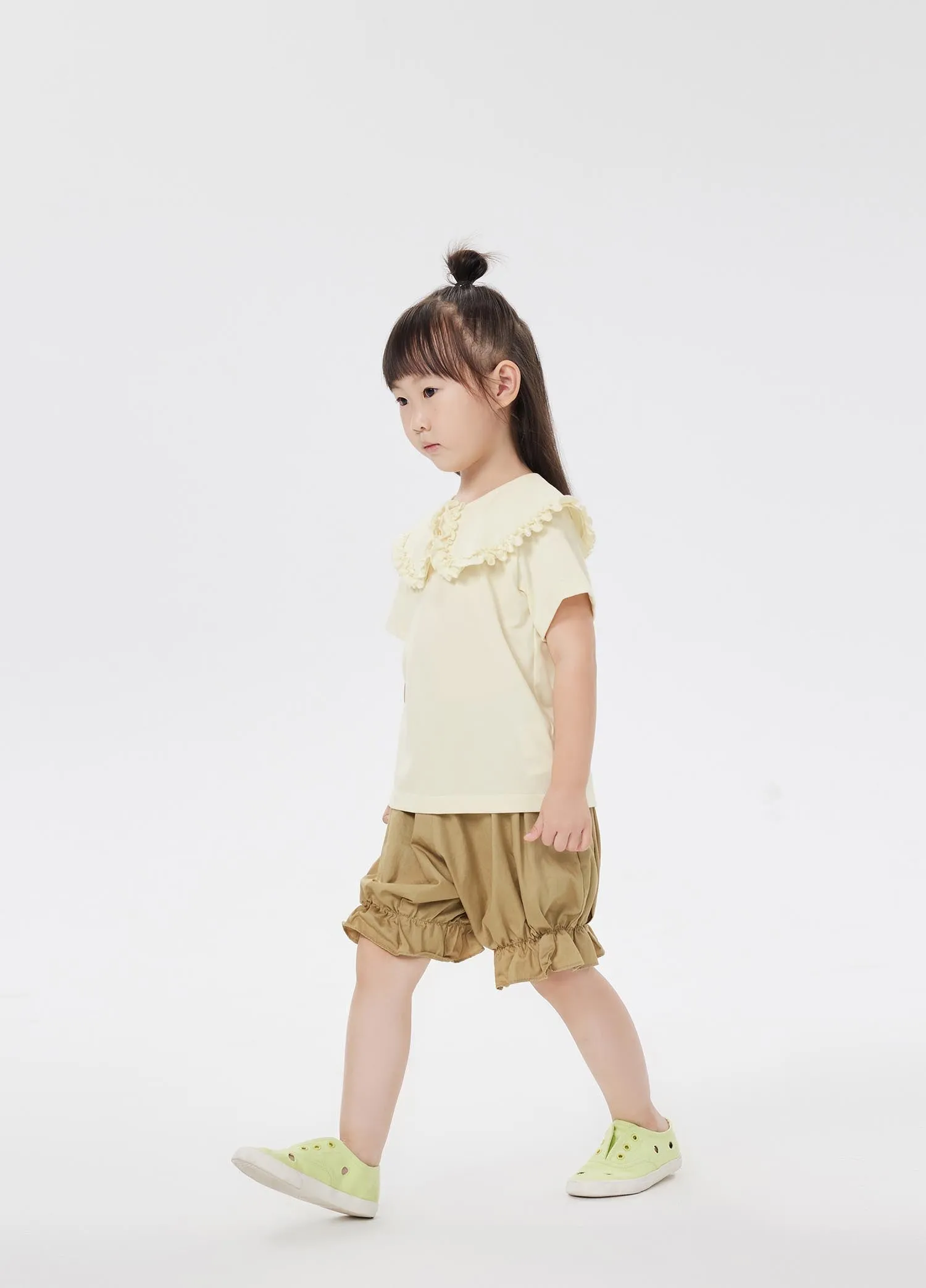 T-Shirt / jnby by JNBY Laced Collar Short Sleeve T-Shirt