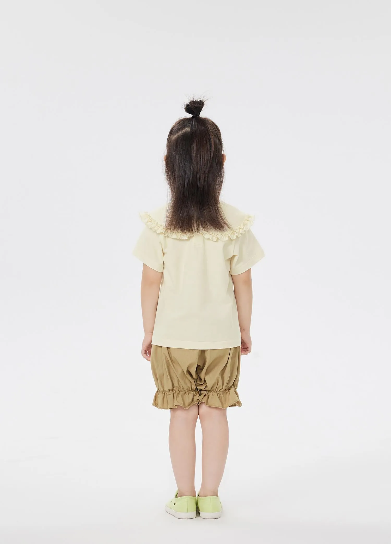 T-Shirt / jnby by JNBY Laced Collar Short Sleeve T-Shirt