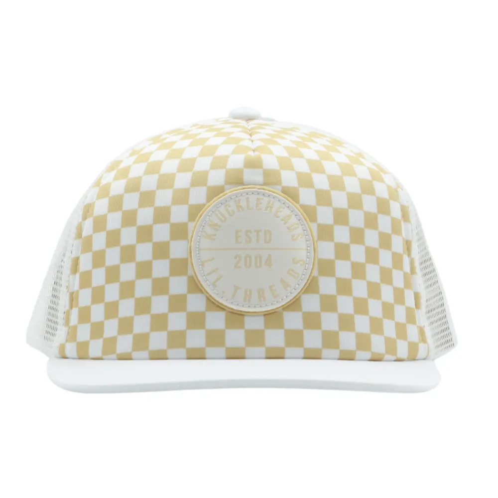 Tan Checks Trucker Hat