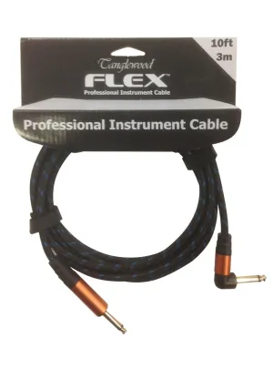 Tanglewood FX3BB-A Guitar Lead Braided Cable 10ft Straight – Right Angle