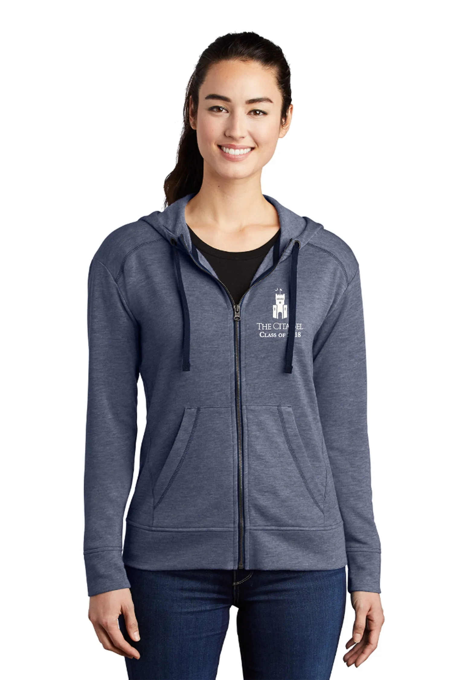The Citadel, Class of 2018, Barracks, Ladies Fleece Full-Zip Hooded Jacket