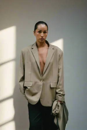 The Oversized Blazer in Tan