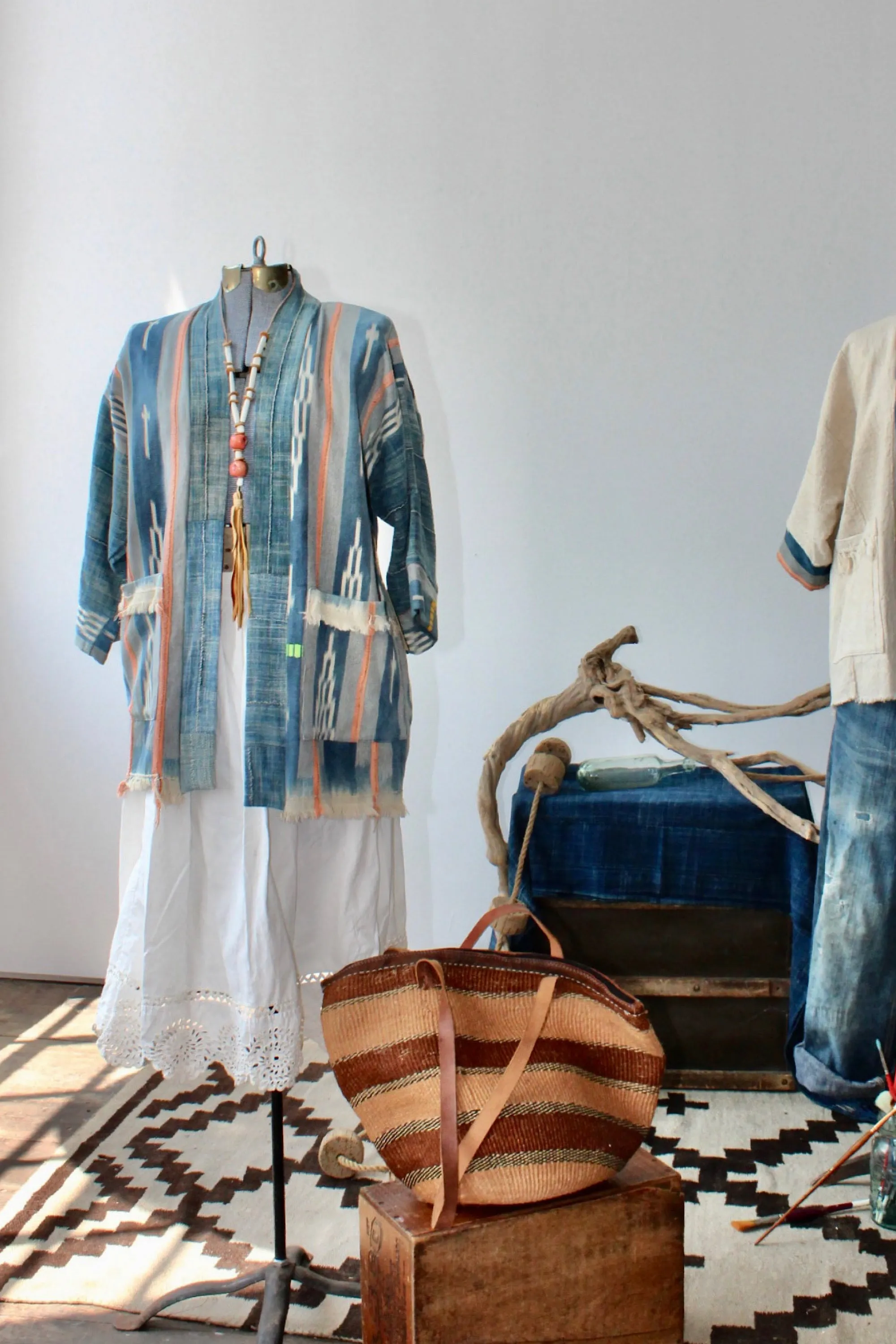 THF22 The Highlands Foundry Indigo Ikat Haori jacket