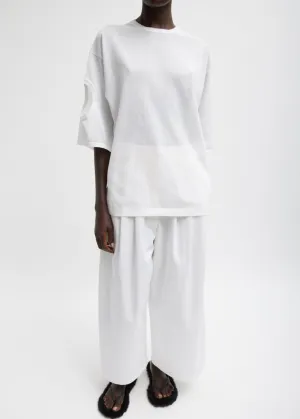Tibi Crispy Sweater Oversized Easy T in Optic White