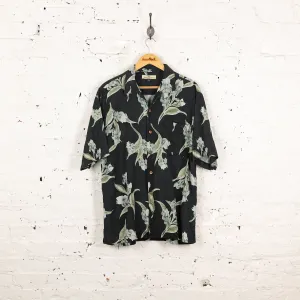 Tommy Bahama Leaves Hawaiian Shirt - Black - M