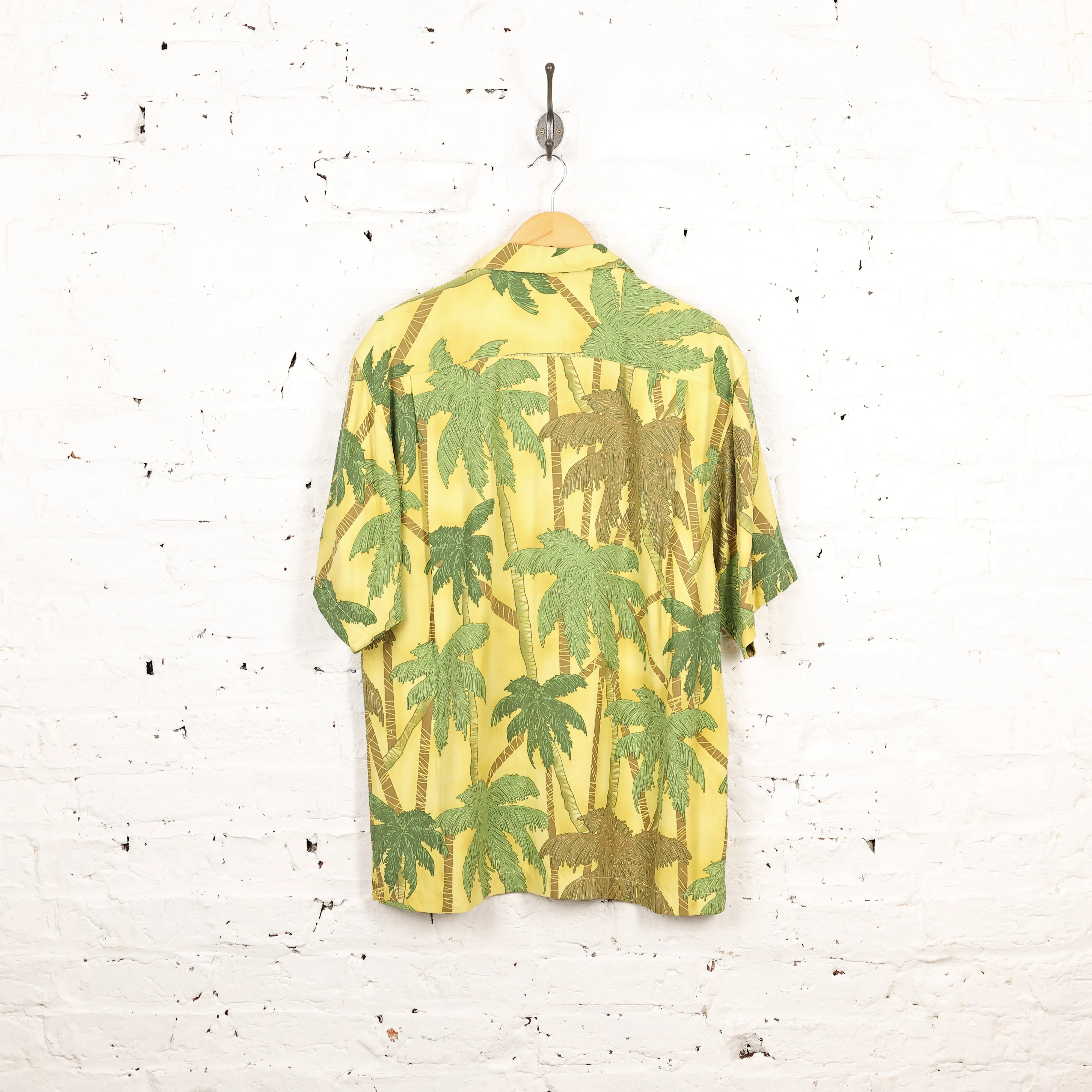 Tommy Bahama Palm Trees Hawaiian Shirt - Yellow - M