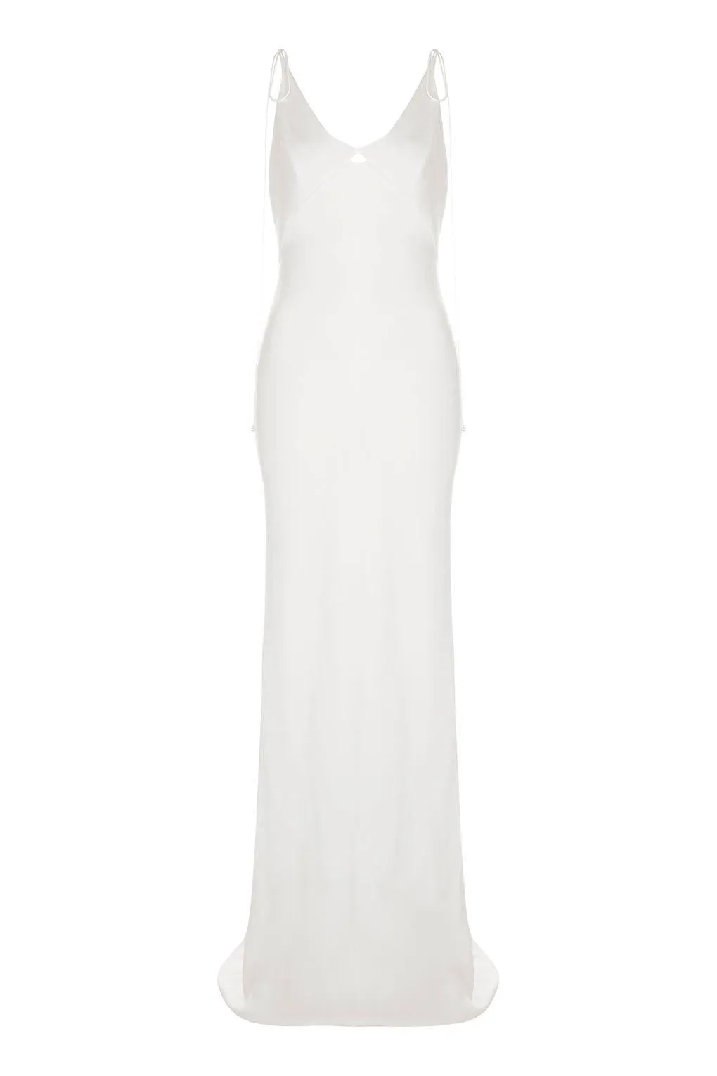 Topshop Bride Ivory V-Neck Satin Sheath Gown US 6 / UK 10 $650 NEW