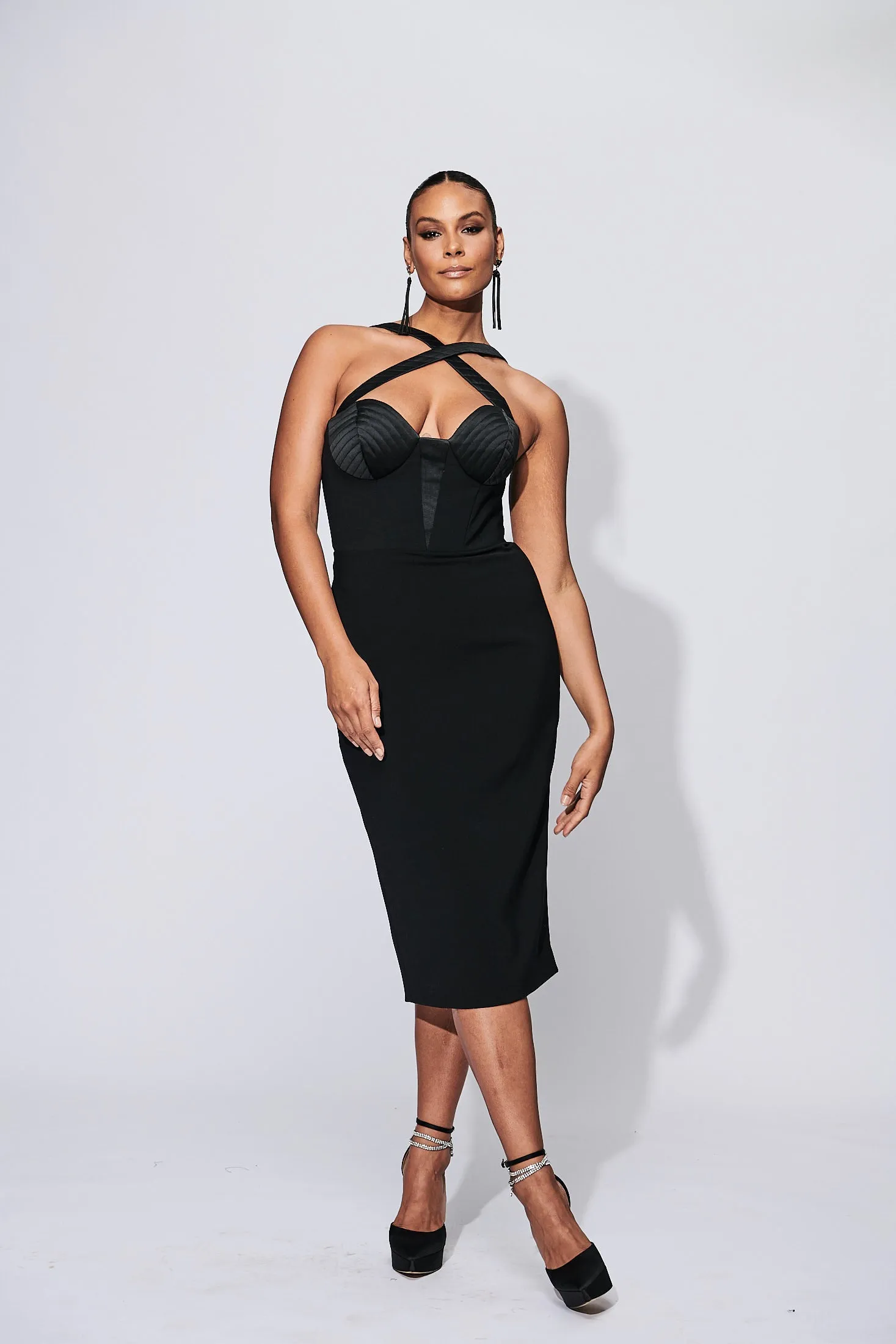 Topstitch Demi Cup Crisscross Dress