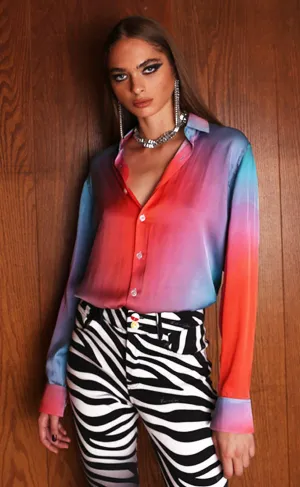 Unisex "Popsicle" Silk Shirt
