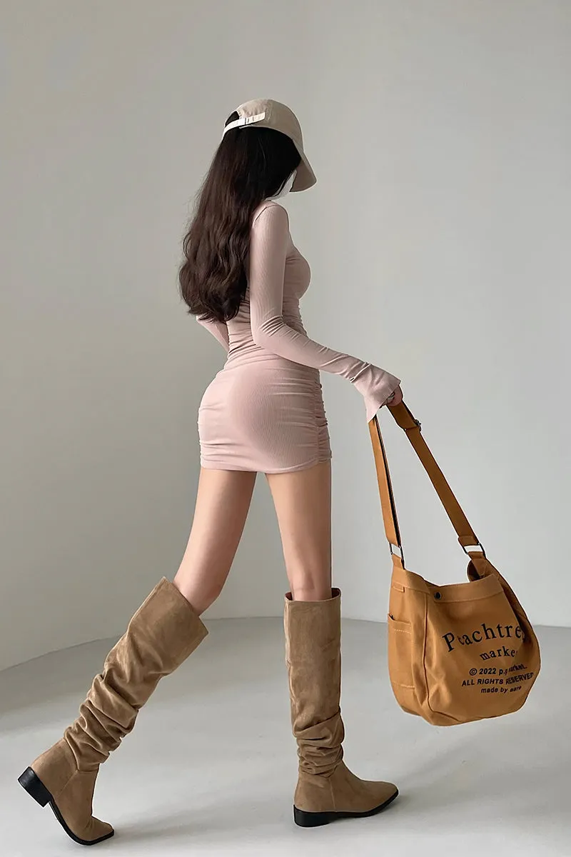 V NECK SHEATH DRESS  KF83516