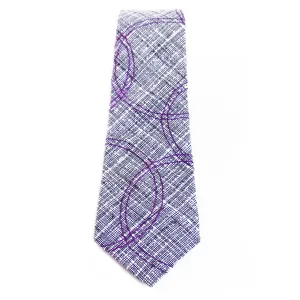 venn in purple necktie
