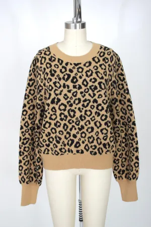 Veronica Beard Wool Leopard Intarsia Sweater
