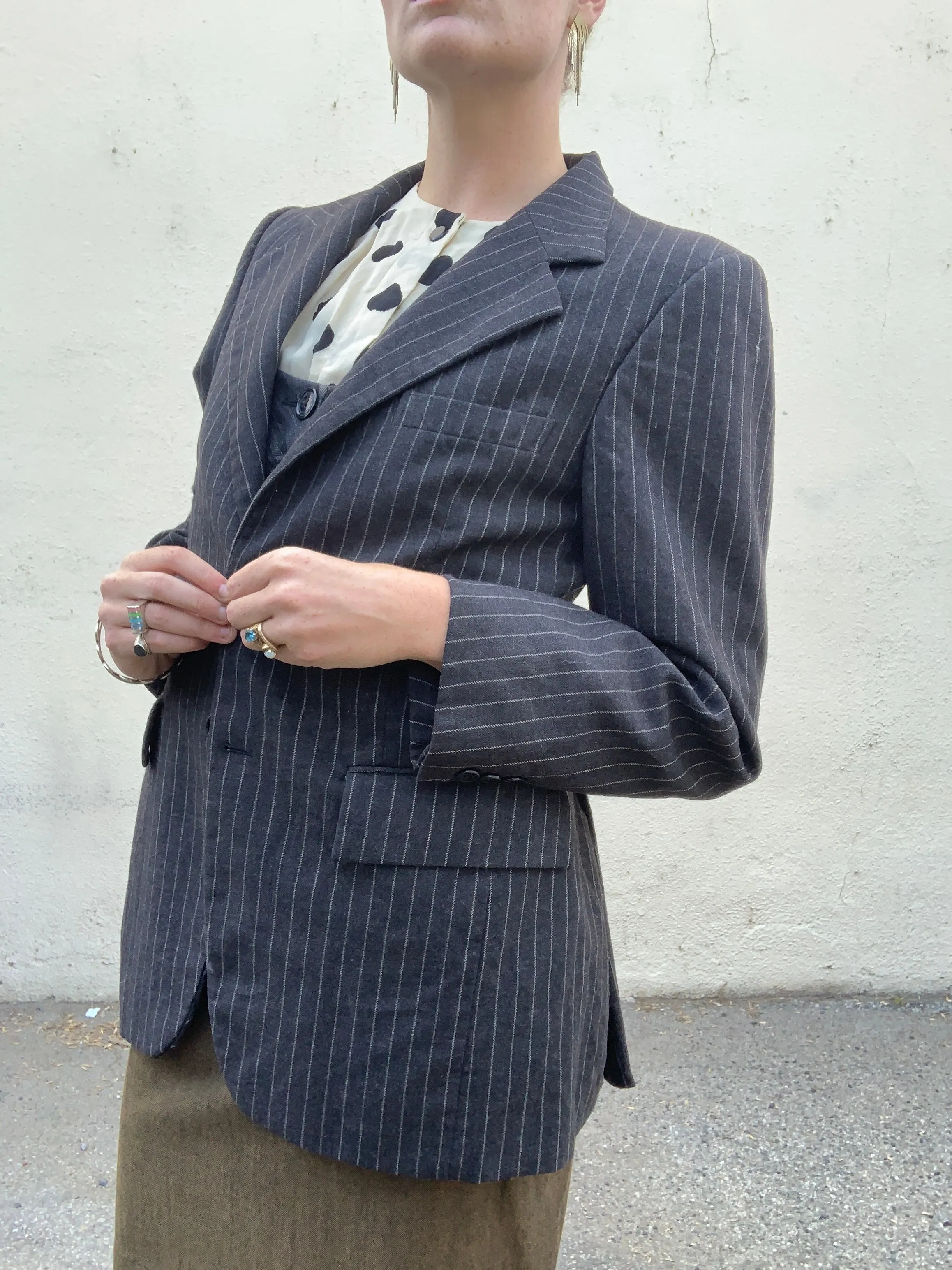 Vintage YSL Yves Saint Laurent Striped Jacket