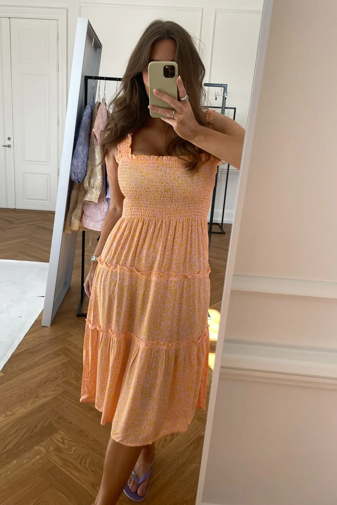 VMJenny Smock Kjole - Orange