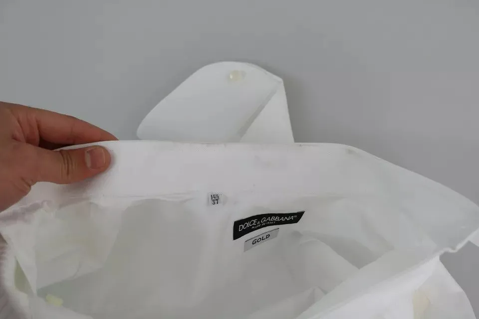 White Formal Tuxedo Dress GOLD Shirt