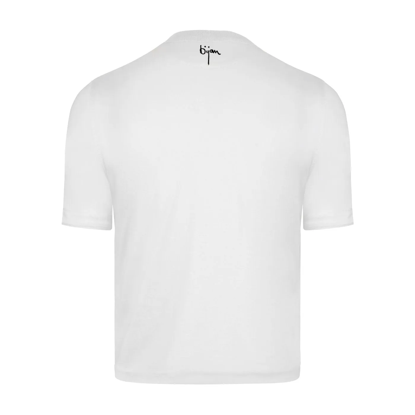 White with Black Crest Short Sleeve T-Shirt