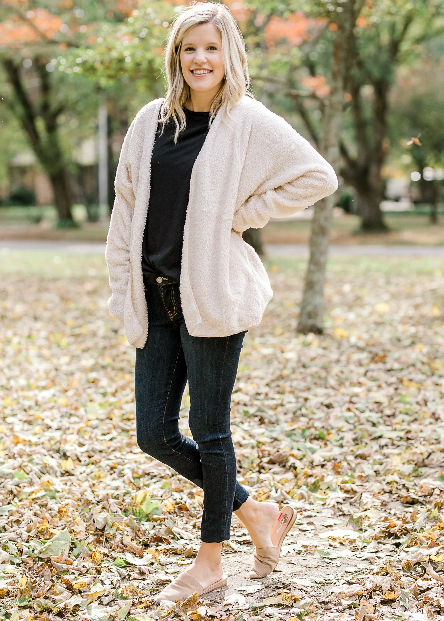 X Snuggle Me Cream Cardigan